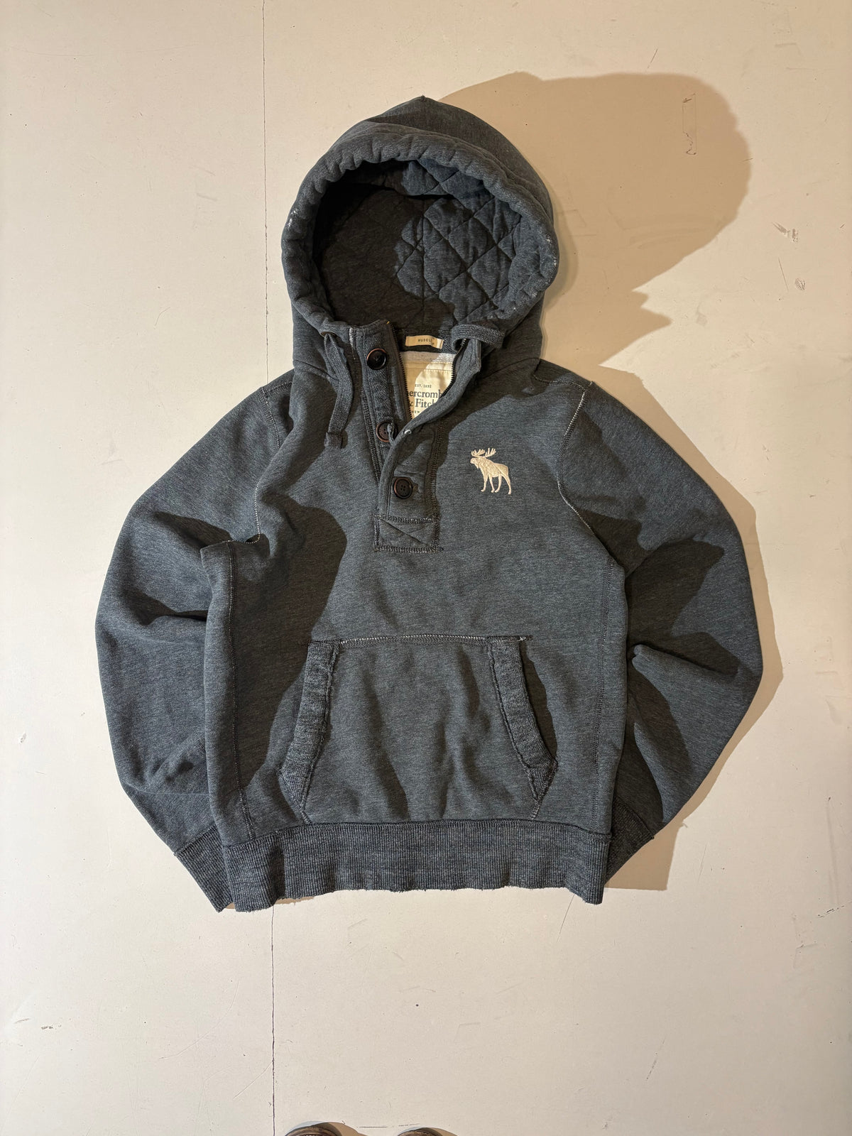 Abercrombie & Fitch Button Hoodie (L)