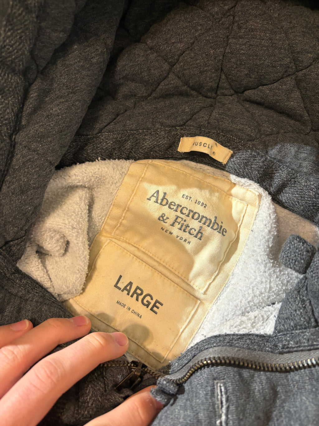 Abercrombie & Fitch Button Hoodie (L)