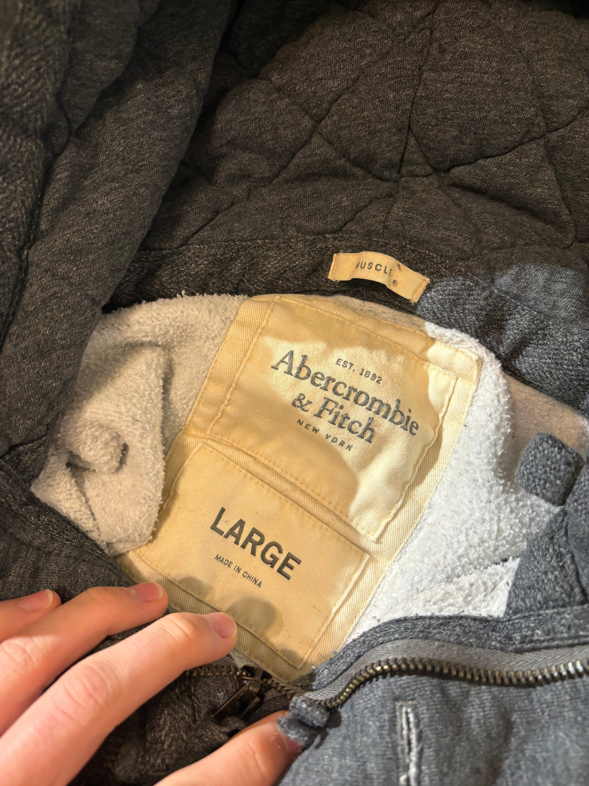 Abercrombie & Fitch Button Hoodie (L)