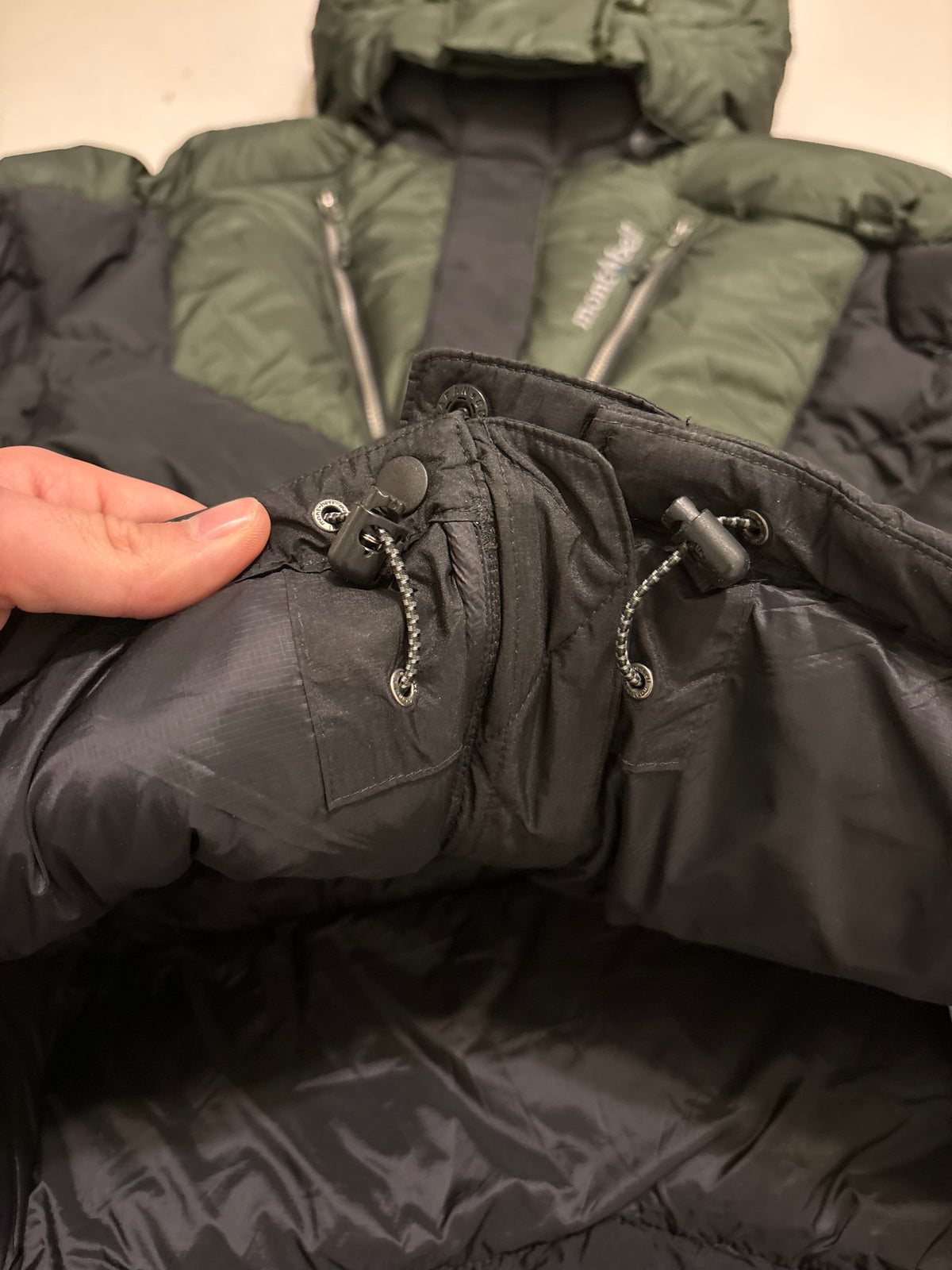 Montbell Black/Green Puffer Jacket (M)