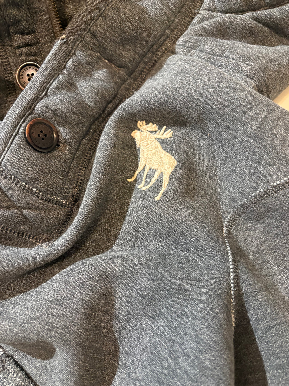 Abercrombie & Fitch Button Hoodie (L)