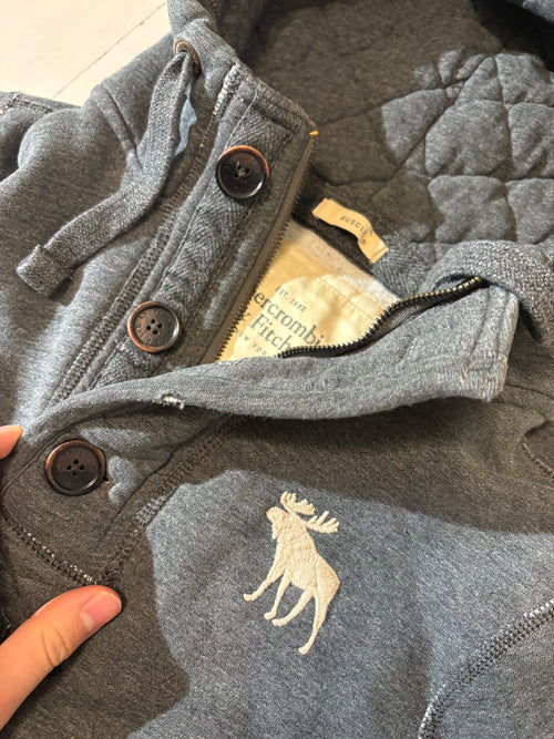 Abercrombie & Fitch Button Hoodie (L)