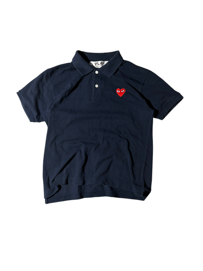 CDG Polo Shirt Marinblau (S)