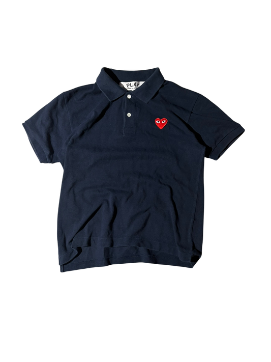 CDG Polo Shirt Marinblau (S)