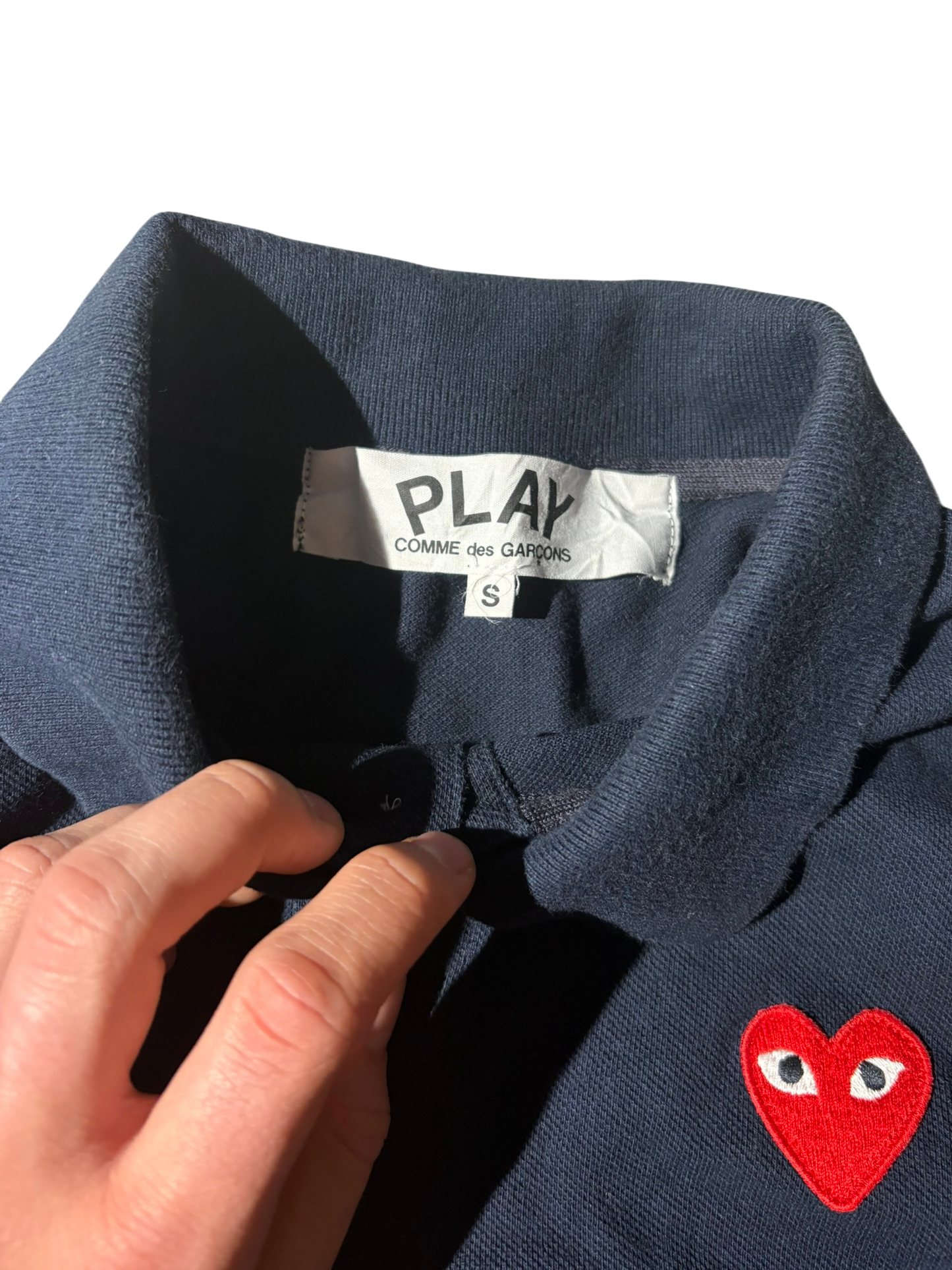 CDG Polo Shirt Marinblau (S)