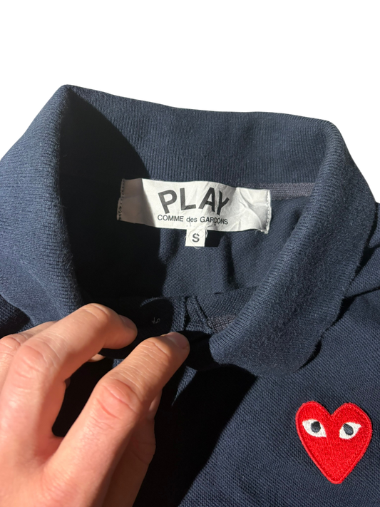CDG Polo Shirt Marinblau (S)