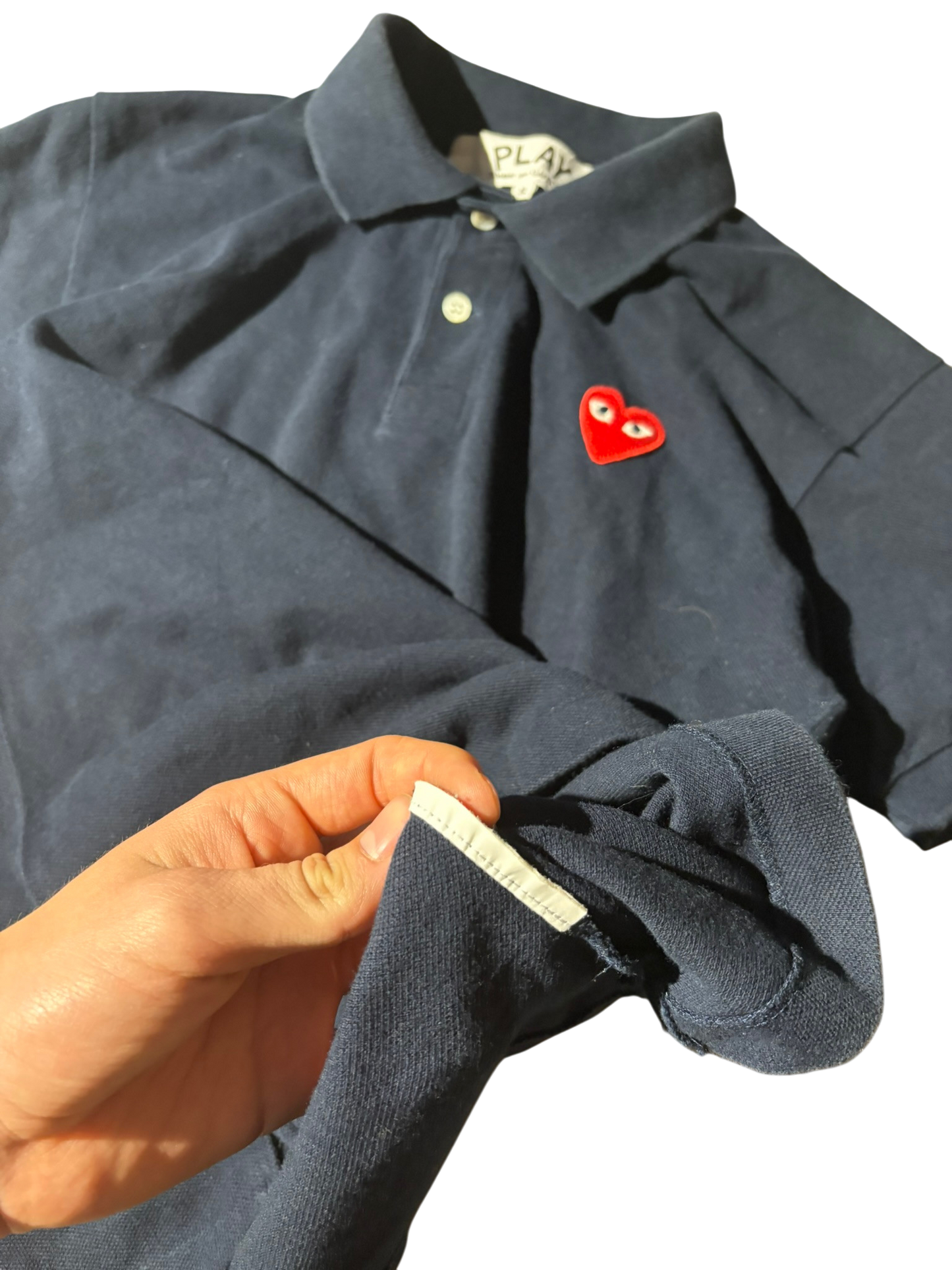 CDG Polo Shirt Marinblau (S)