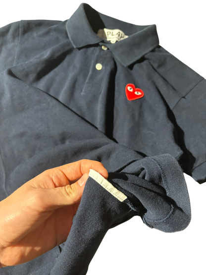 CDG Polo Shirt Marinblau (S)