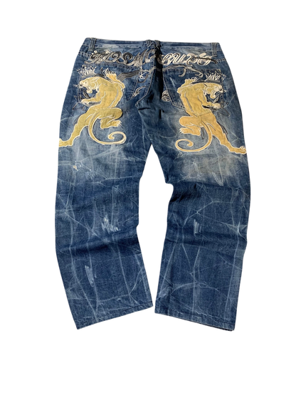 K&M Jeans mit Tiger print