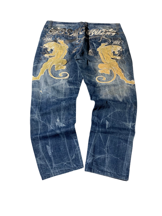 K&M Jeans mit Tiger print