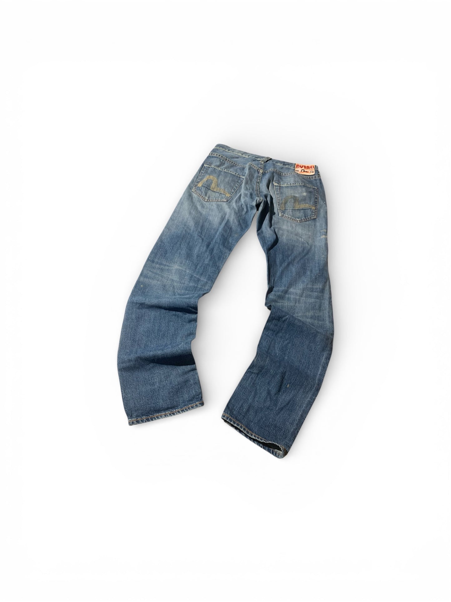 Evisu Jeans Hellblau Verwaschen